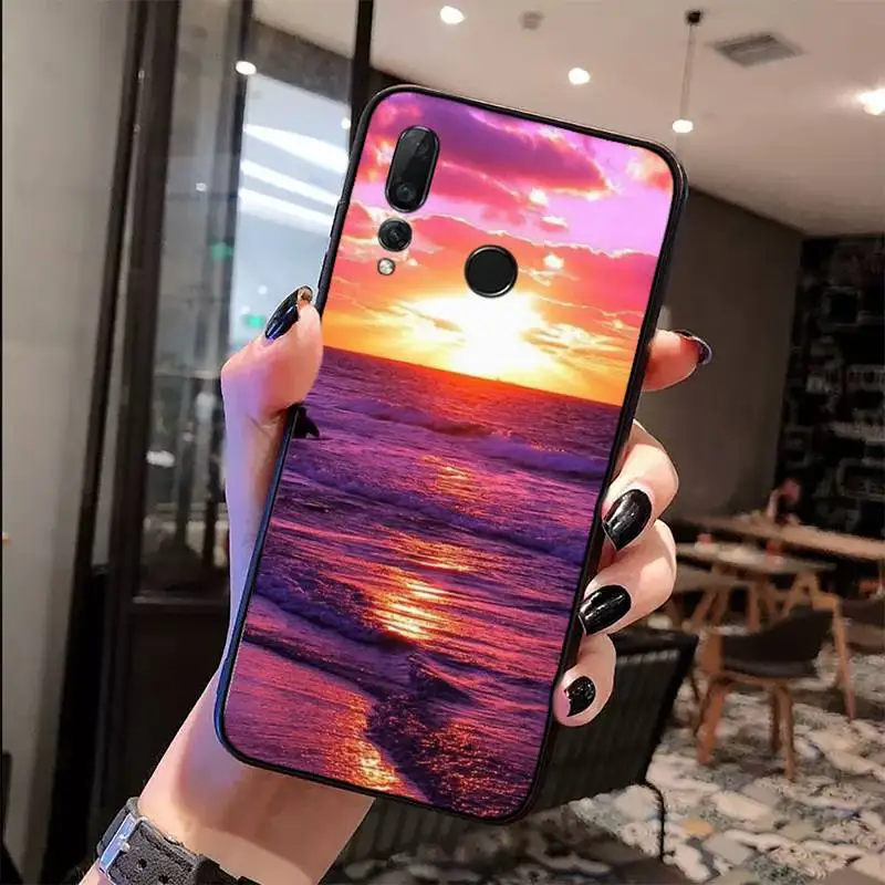 

Sunset Red Phone Case For Huawei Honor view 7a5.45inch 7c5.7inch 8x 8a 8c 9 9x 10 20 10i 20i lite pro