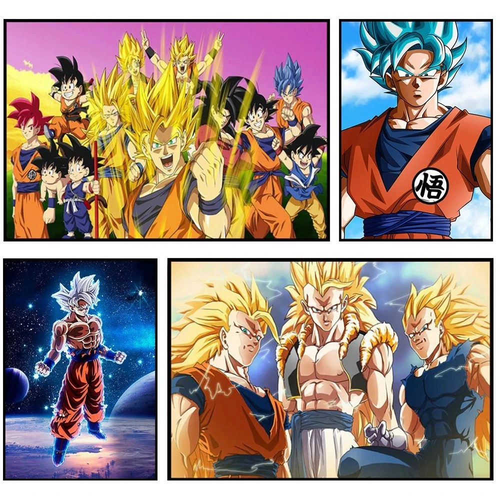 

Home Decor Anime Hd Prints Dragon Ball Poster Pictures Wall Artwork Monkey King Modular Canvas Painting For Living Room No Frame