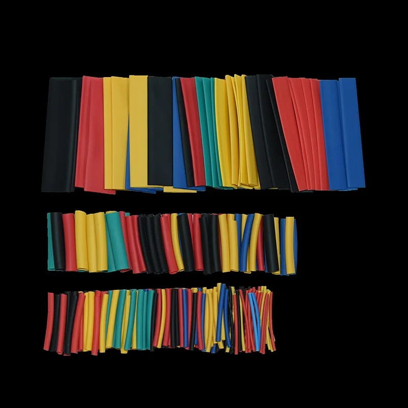 328 шт./лот в ассортименте 2:1 комплект термоусадочных трубок для обертывания рукавов из полиолефина 8 размеров ассортимент трубок для кабельных рукавов