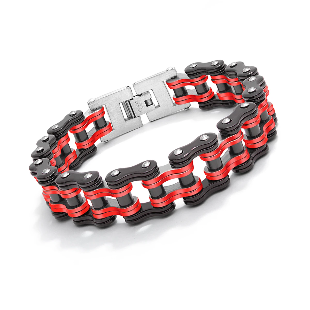 Мужской серебристый Байкерский браслет из нержавеющей стали 316L s Link цепочка для
