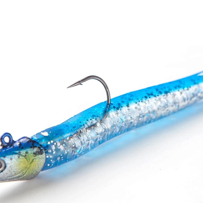 

Ardea Black Minnow 1pcs 110mm/10g Soft Lure Silicone Bait Jighead Lead Hook Slow Wobblers Artificial Fishing Tackle