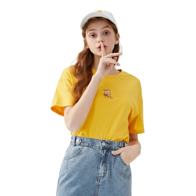 Футболка Semir женская с коротким рукавом хлопковая Удобная рубашка круглым