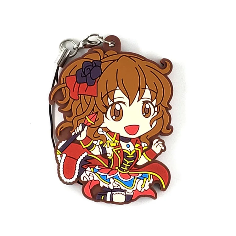 Idolm ster Золушка оригинальная японская аниме фигурка резиновая силиконовая подвеска на мобильный телефон/брелок/ремешок D447