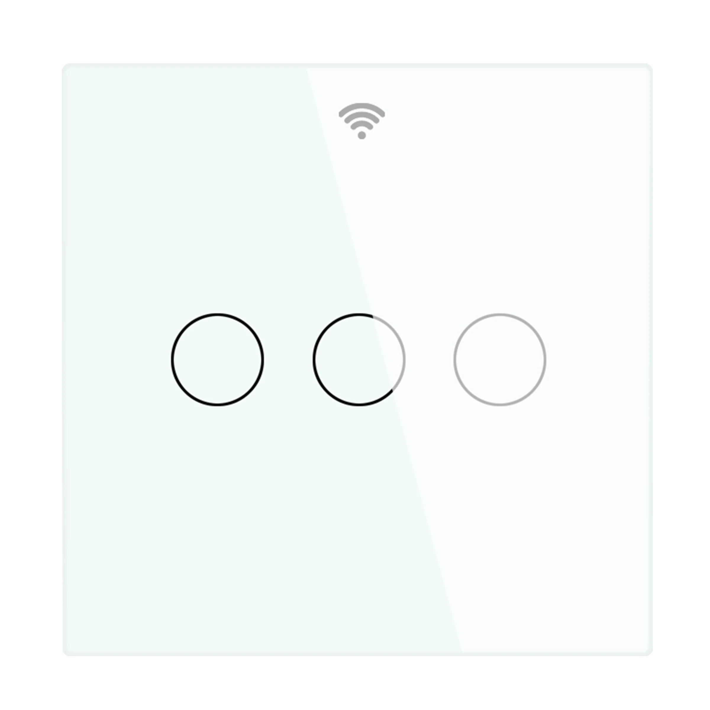 White 3 Gang Умный сенсорный переключатель, Wi-Fi светильник, ЕС 1 2 3 банды, RF Tuya App, голосовой беспроводной пульт дистанционного управления, работает с Alexa Google Home - Цвет: White 3 Gang