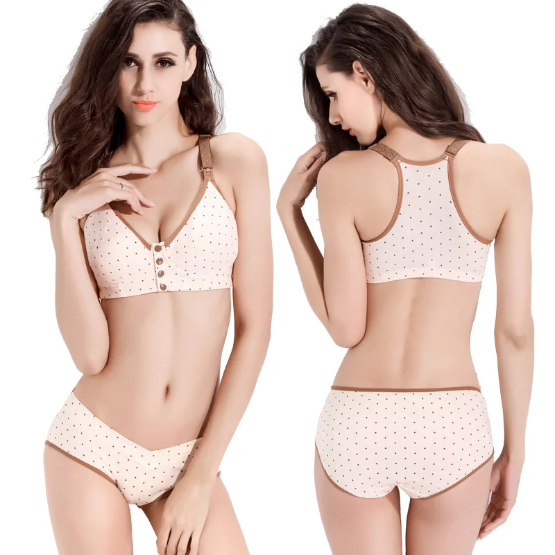 Cotton Maternity bra+panties set prevent sagging nurse bra for pregnant women sports Breastfeeding Nursing Bra underwear clothes|bra for|bra womenbra