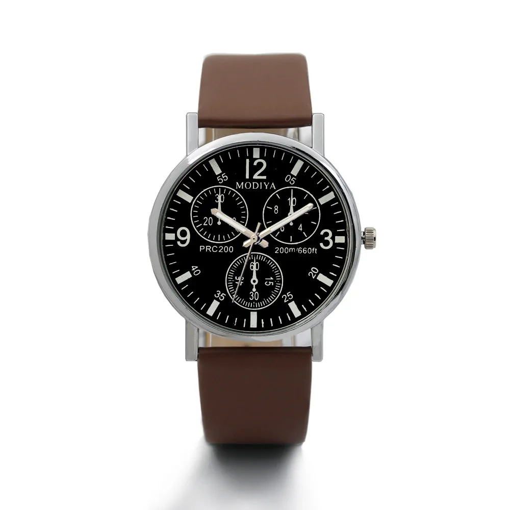 

30# Quartz Men's Automatic Mechanical Watch Blue Glass Waterproof Watch Casual Smart Business Male Wristwatches