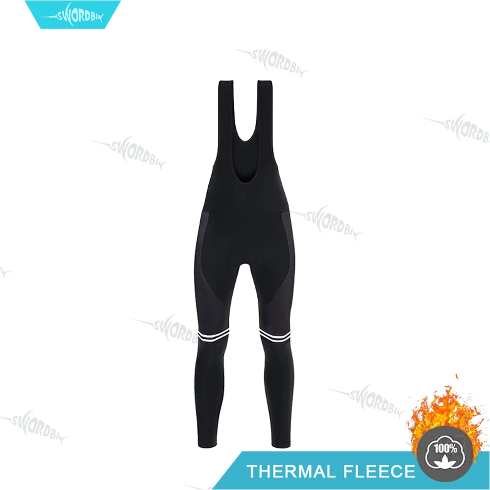 Bib Pants Treking Велоспорт Джерси Pro командная одежда для мужчин зимний комплект для велоспорта Теплая Флисовая одежда с длинными рукавами теплый комплект Ropa Ciclismo Hombre - Цвет: Bib Pants
