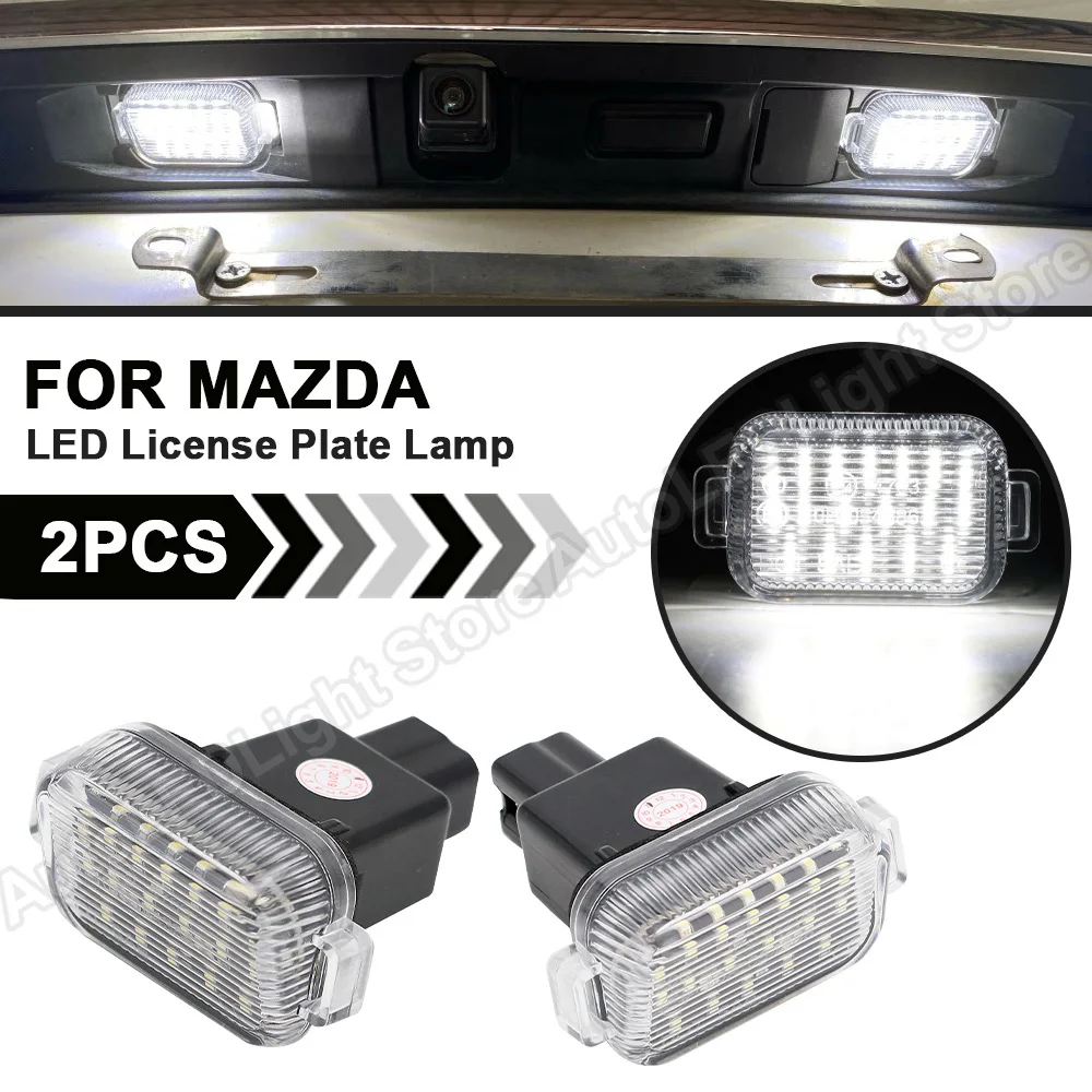 

2Pcs Car LED License Plate Light Number Plate Lamp For Mazda A/T(Aka Mazda 6) 2014 2015 2016 2017 Error Free