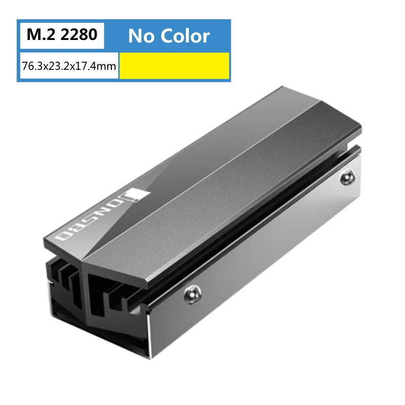 M.2 2280 Jonsbo M.2 2280 радиатор SSD M.2-2 с цветным освещением твердотельный жесткий диск кулер вентилятор радиатора контактный теплоотвод - Цвет лезвия: M.2 2280