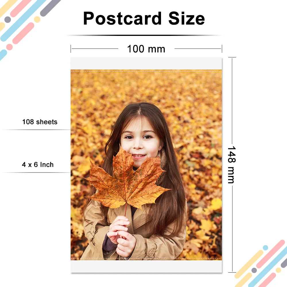 6 &quotЦвет чернил и Бумага комплект совместимый для Canon Selphy фотопринтер CP1200 CP1300 CP910