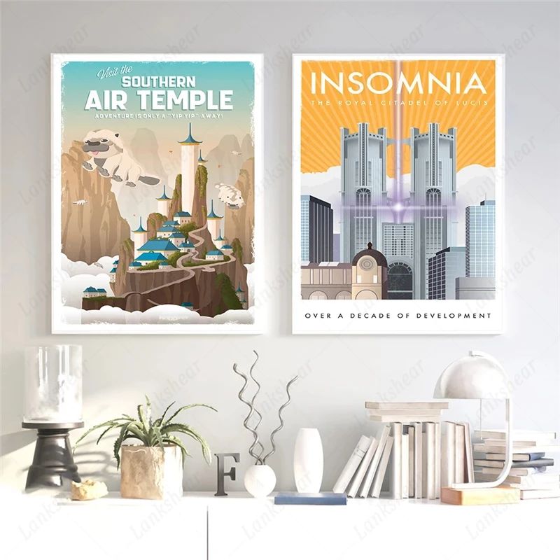 Пейзаж Midgar плакат потерянный лес бессонница путешествия холст живопись