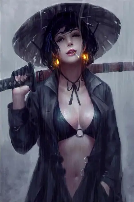 

Samurai Female Fantasy Modern Art Silk Poster Print 24x36inch