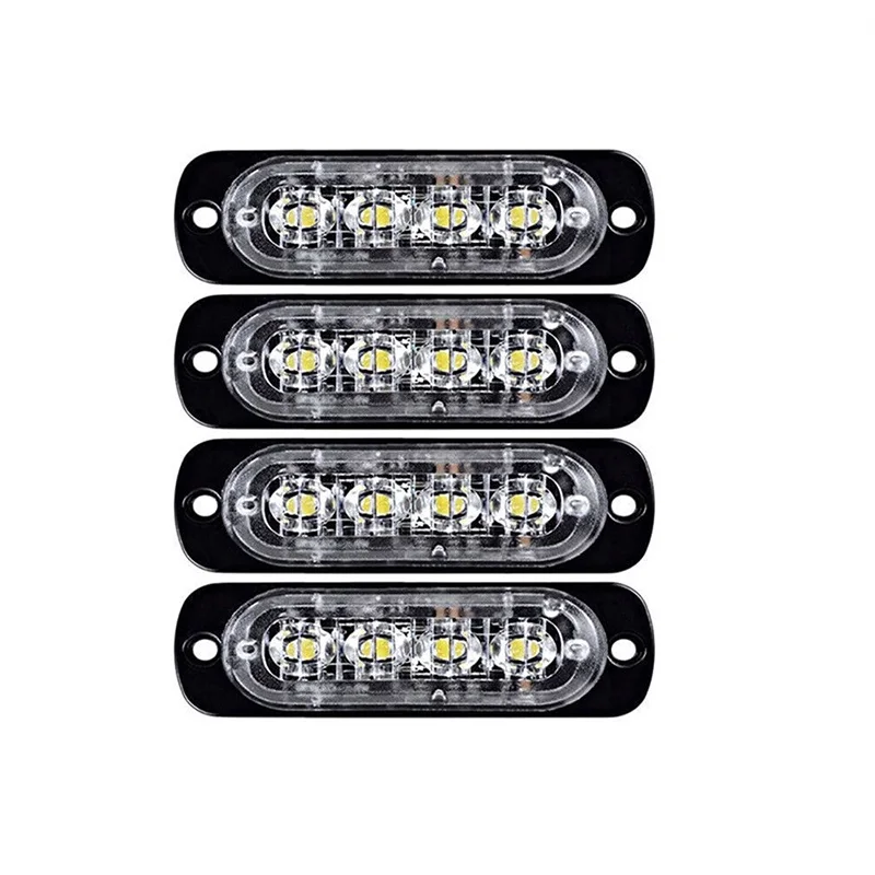 4 шт. 4-Led Янтарный мигающий Автомобильный аварийный сигнал светодиодный оранжевый гриль Пробивной светильник противотуманный светильник маяк