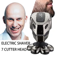 electric shaver razor trimmer wet and dry bald headrazor 7d head waterproof led display machine for men beard trimmer machine
