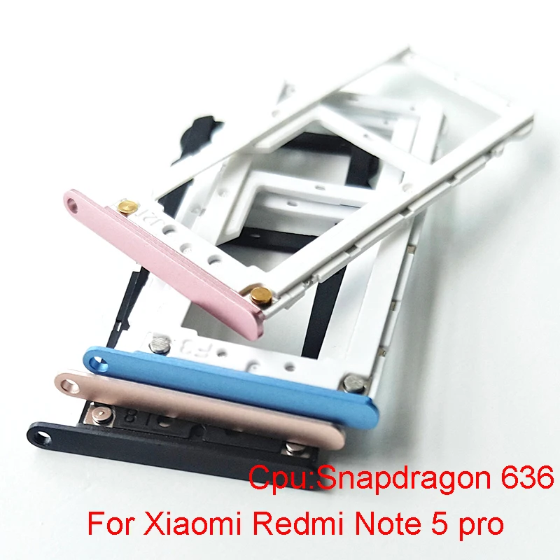 

(5piece)For Xiaomi Redmi Note 7 Micro Nano SIM Card Holder Tray Slot Holder Adapter Socket Double SIM Card Tray For Note 5 6 Pro