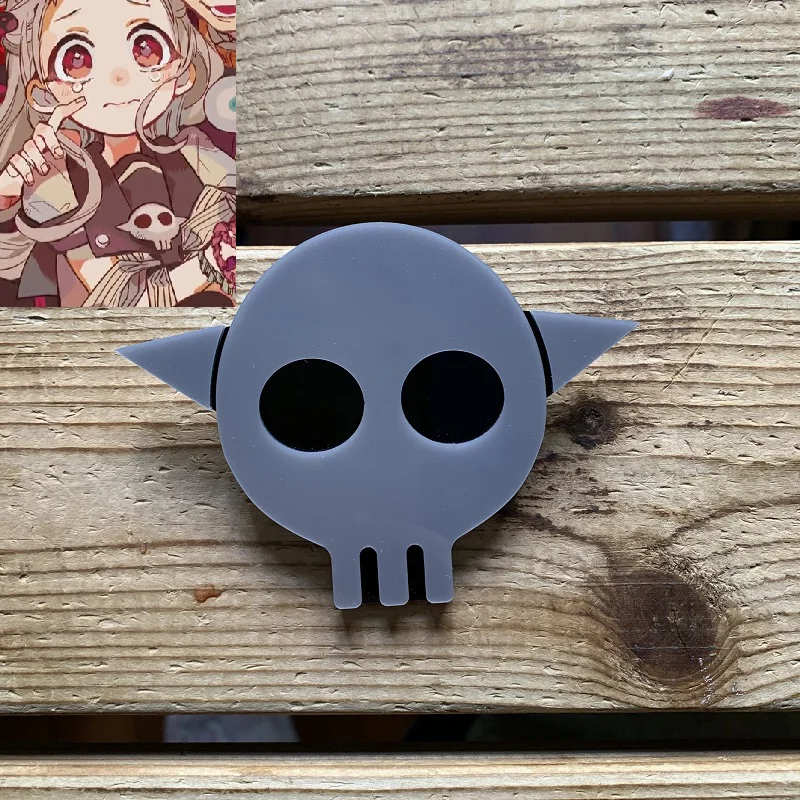 1 шт. туалетный Jibaku Shounen Hanako Kun брошь череп Pin Косплей Prop 9 см|Реквизит для костюмов| |