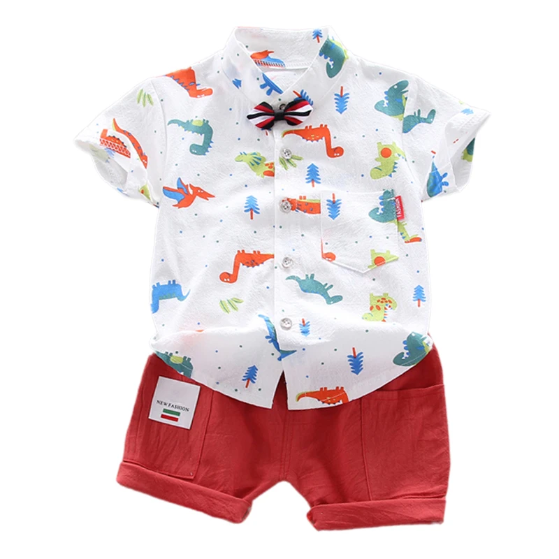 Костюм Джентльмена с цветочным рисунком для маленьких мальчиков рубашка