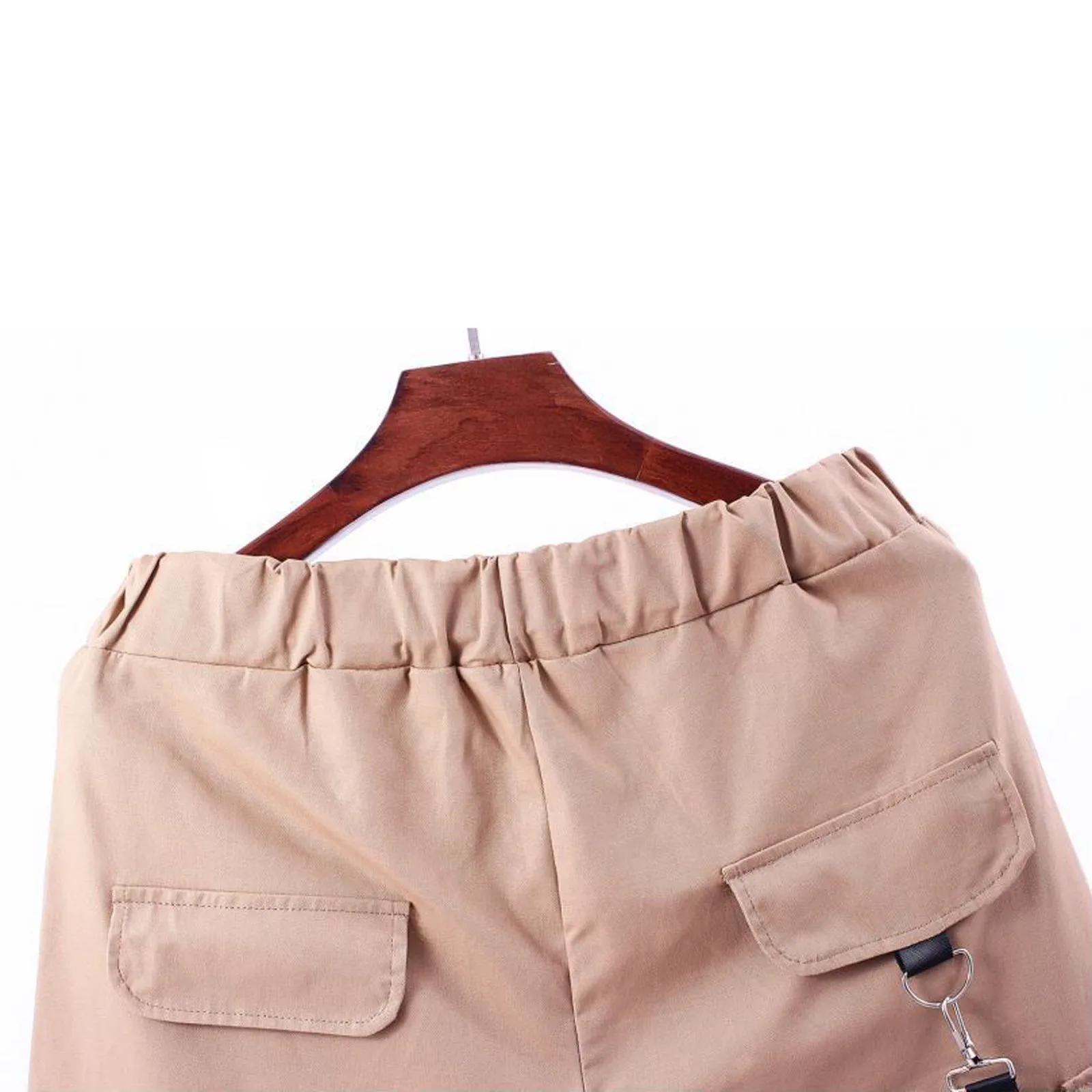 

Men's Overalls Fashion Man Veralls Solid Casual Short Pants High Waist Loose Bandage Pants Running