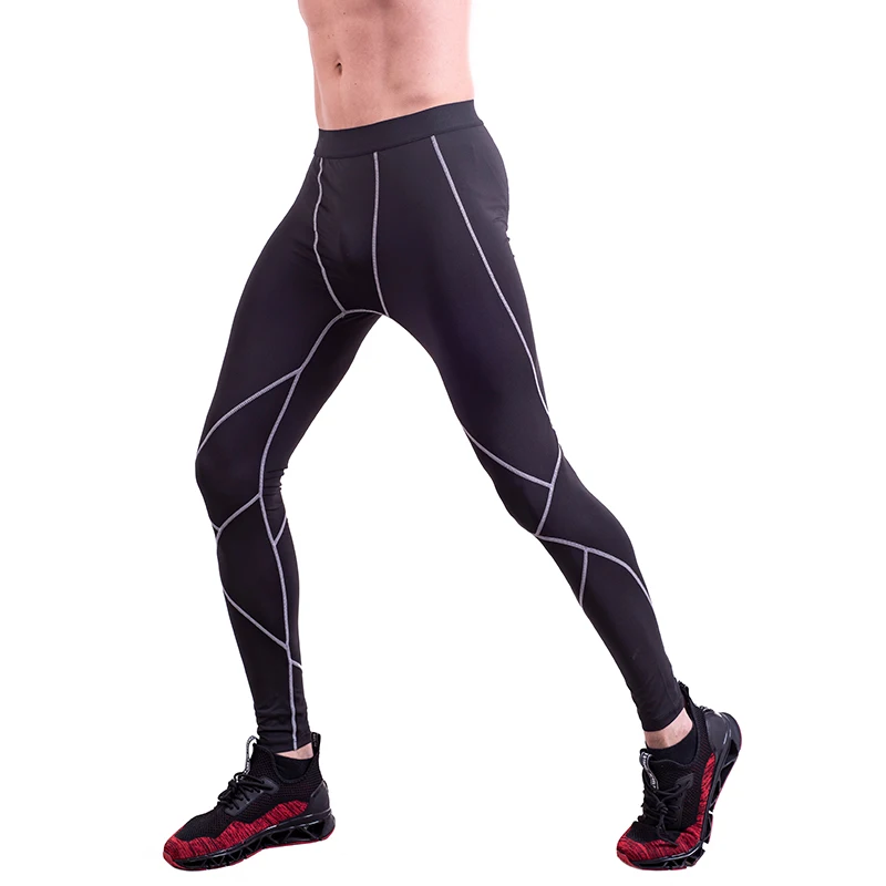 Колготки для бега мужские спортивные леггинсы компрессионные штаны баскетбола