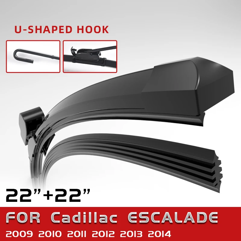 

CELANOVA Double Sided Rubber Windscreen Wiper Front Wiper Blades For Cadillac ESCALADE 2009-2014 22"+22"