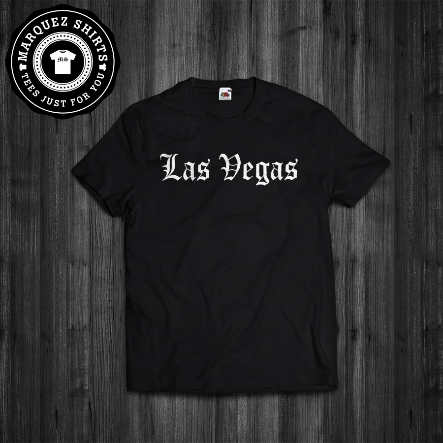 

Summer Style T-Shirt Las Vegas Nevada Old English Tee Hot Sale 100% Cotton Tee Shirt