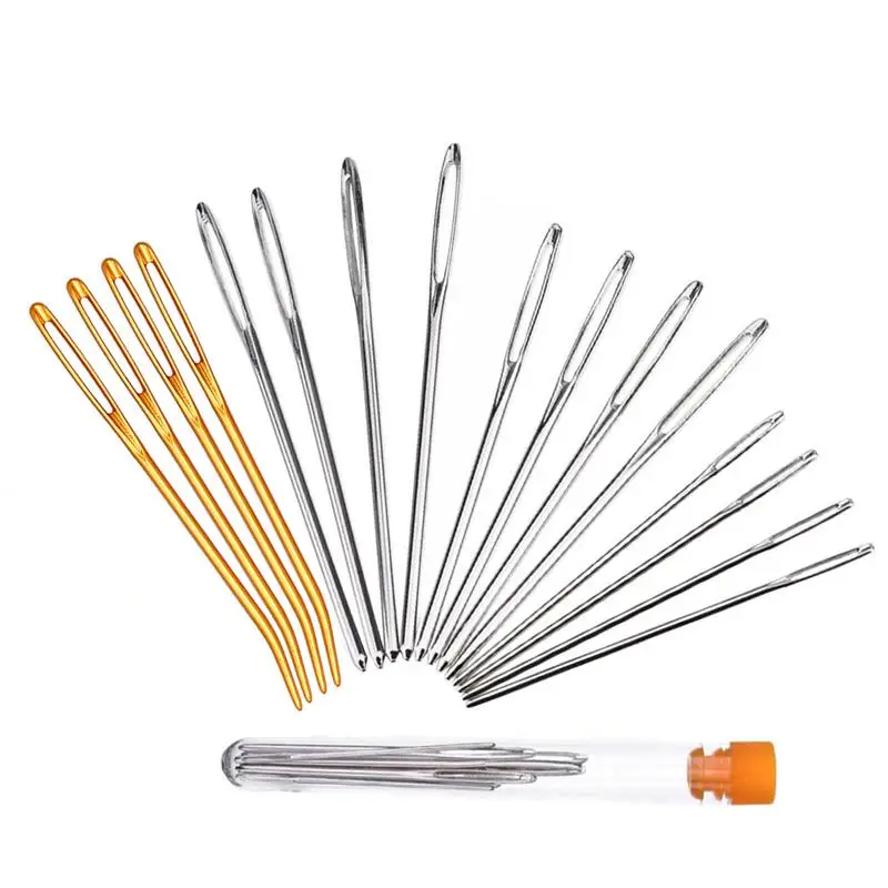 

9 PCS Large Eye Blunt Sewing Needles Cross Stitch Knitting Needle Handmade Leather Embroidery Thread Needle Sewing Accessories