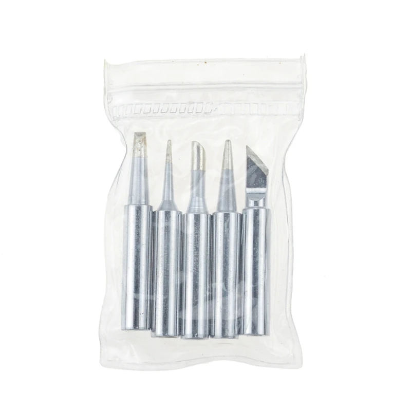 

T8NA 5 pcs Internally Heating Soldering Iron Tips Welding Iron Head Compatible with Soldering Station for DIY Welding Use