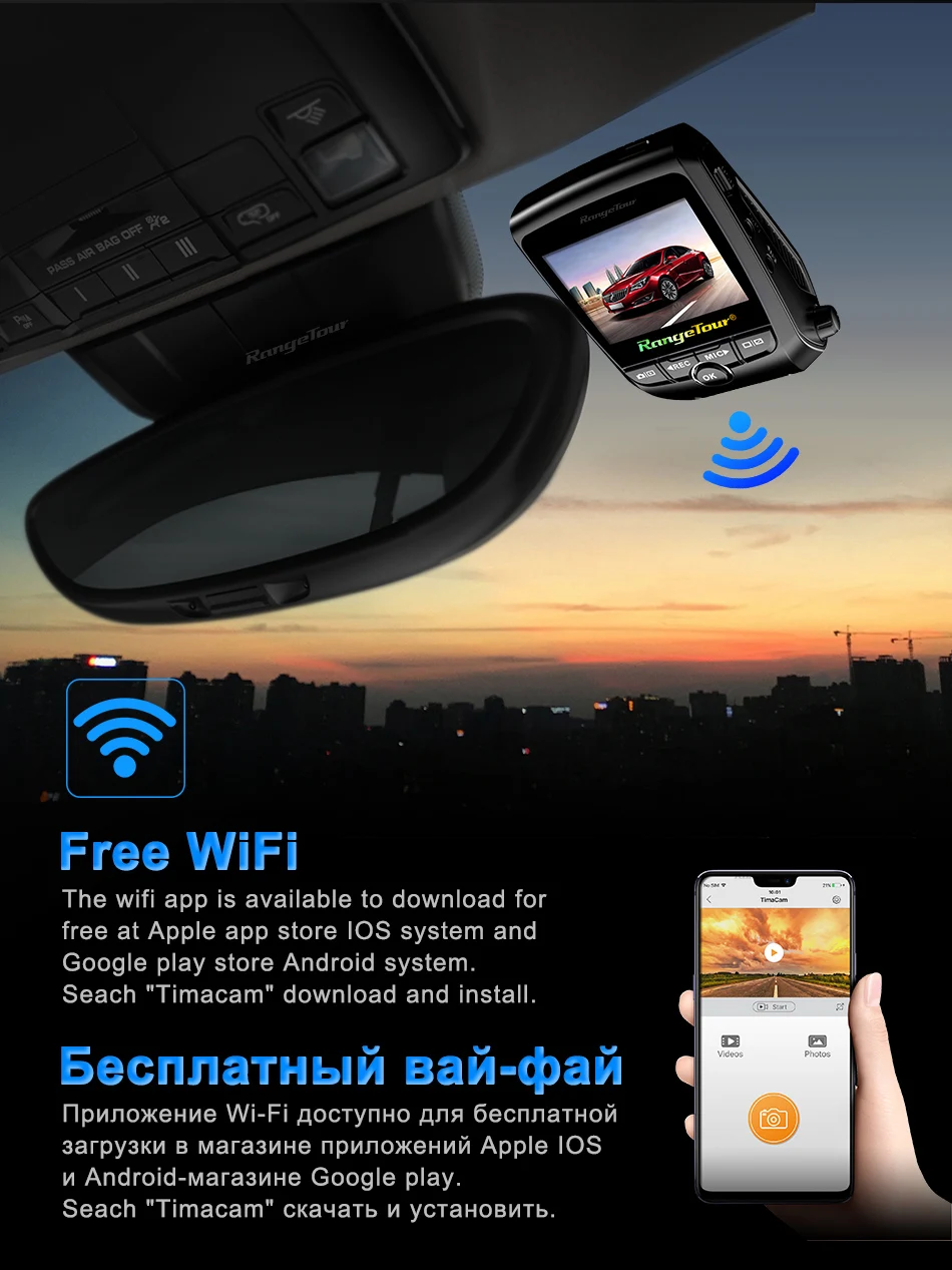Автомобильный видеорегистратор 4K 2160P gps WiFi ADAS Dash Cam с двумя объективами 1080P+ 1080P автомобильная камера