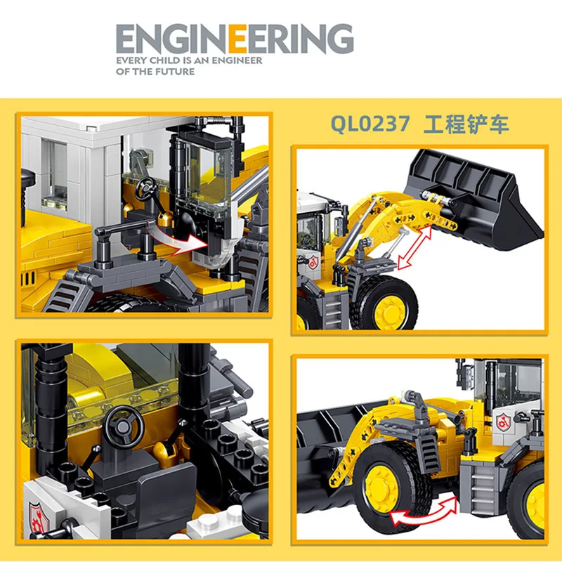 

Creative High-tech Truck Toys The City Forklift Set Building Blocks City Construction Vehicle Car Toy for Children Kids Gift