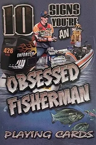 

You're an Obsessed Fisherman Playing Cards in Tin New in Retro Tin Sign for Door Wall Decorator Metal Tin Sign 8x12 inch