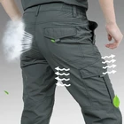 Брюки-карго мужские тактические, армейские водонепроницаемые быстросохнущие дышащие легкие штаны, повседневные тонкие узкие брюки в стиле милитари