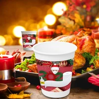10pcs disposable cups 2020 family christmas diy name blessing paper cup for drinks