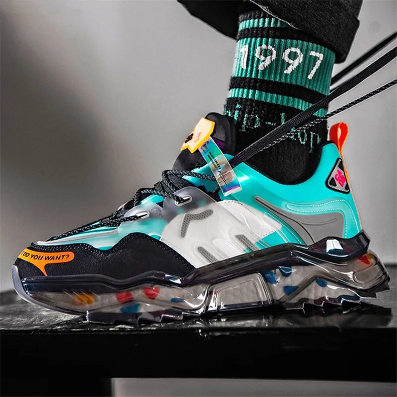 

2021 Mesh Men's Flat Sports Sneakers Fashion Breathable Man Shoes Casual Comfortable Male Mixed Color Running Footwears