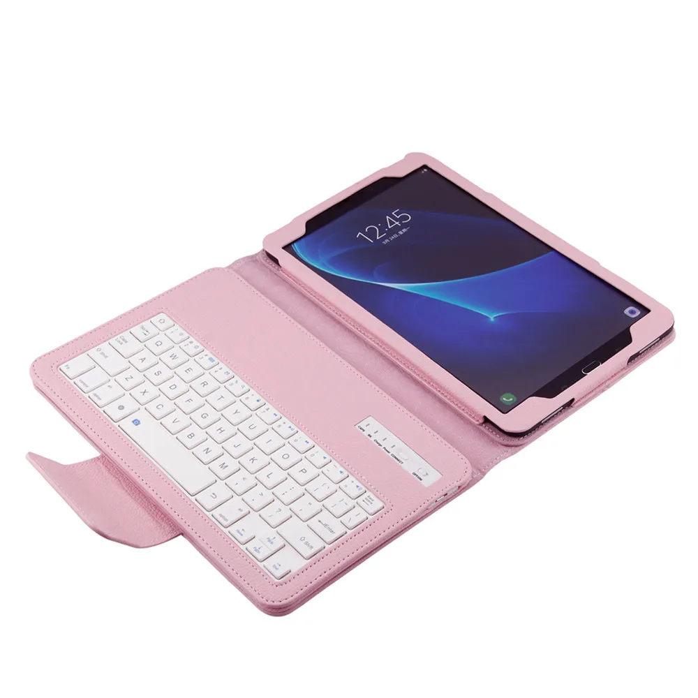 Bluetooth клавиатура чехол для Samsung Galaxy Tab A 10,1 T580 Funda+ пленка+ ручка клавиатура мини беспроводной