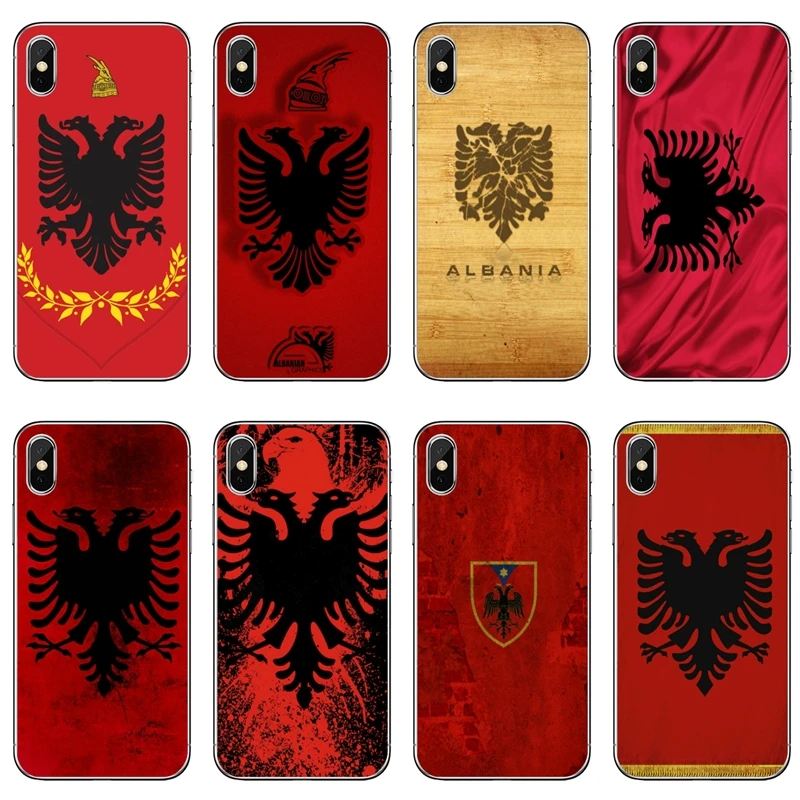Албанский флаг баннер с орлом для iPhone 11 pro XR X XS Max 8 7 6s plus SE 5S 5c iPod Touch 5 6