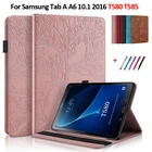 Стилус + тисненый чехол для планшета Life Tree для Samsung Galaxy Tab A6, чехол для Samsung Galaxy Tab A 10,1 2016, чехол T580 T585