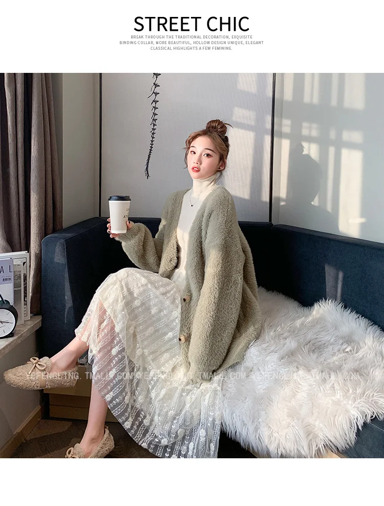 

Fdfklak Super fairy wild mesh skirt autumn winter female mid-length a-line skirt high waist spring with sweater fairy skirts