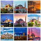 Алмазная 5D картина сделай сам с турецким пейзажем, Собор Святой Софии, шедевр Стамбульского собора, мозаика для украшения