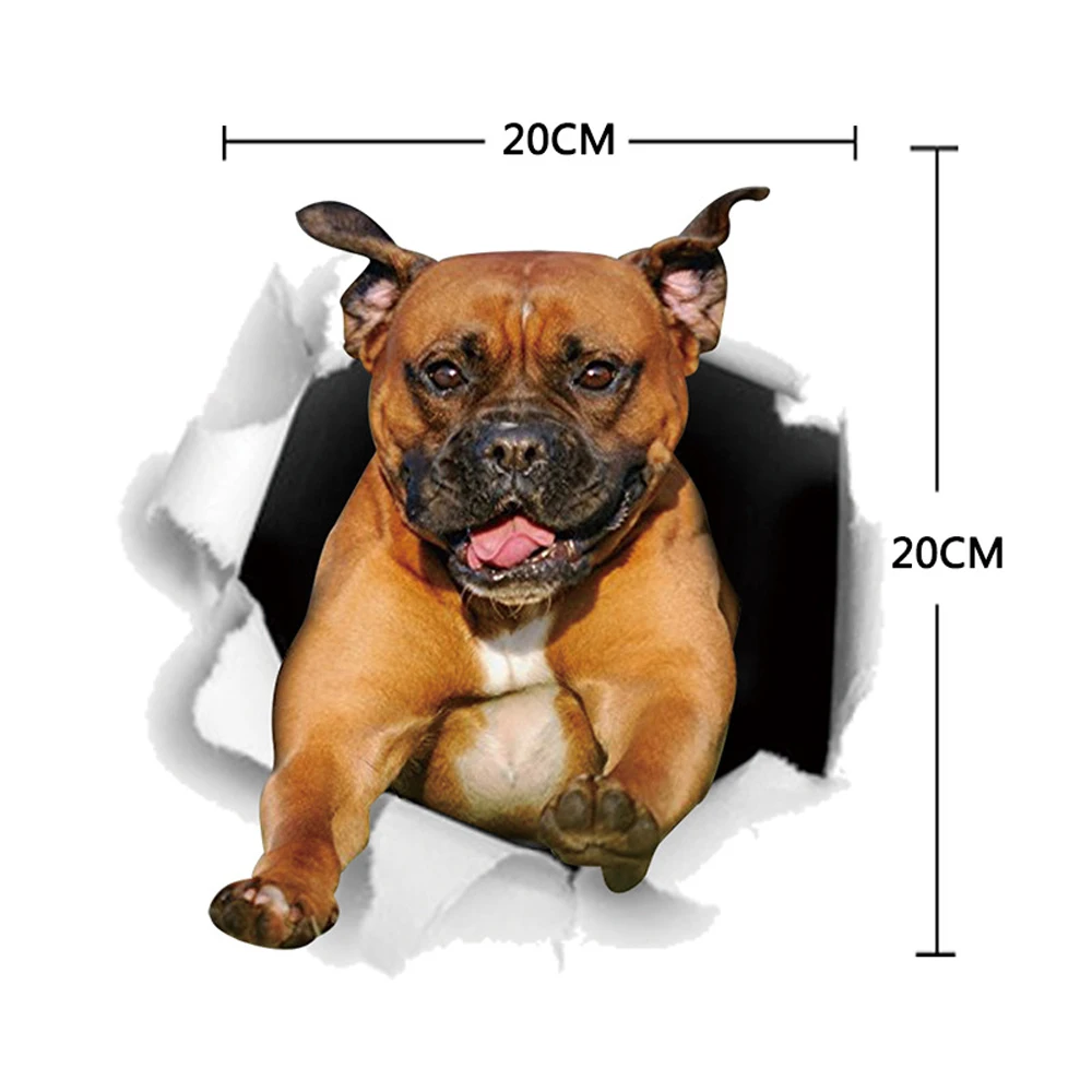 

13*17cm Fashion Car Stickers 3D Stereo Anime Funny Creative Personality Kitten Dog Simulation Stickers Car Styling Accessories