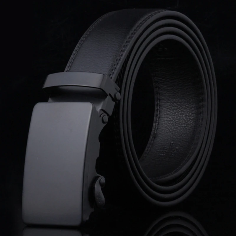 

1pc Men's Automatic Buckle Belt Slip Buckle Business Casual Leather Waist Belt waistband girdle ribbon