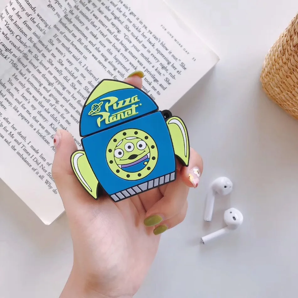 Чехол для AirPods, 3D сетчатый, красный, мультяшный, аниме, стерео, ракета, три глаза, чехол для наушников, для Airpods 2/i10/i11TWS, защитный чехол
