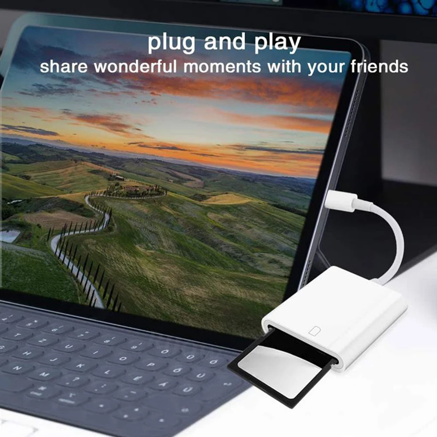 Адаптер для SD карты OTG Устройство чтения камер iPhone 12 6 7 8 11 /iPad Pro карта телефона