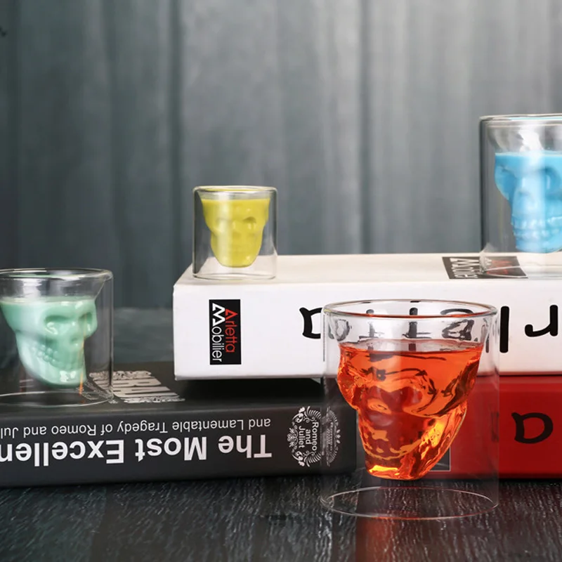 4 шт . двойные стенки бокал для вина Хрустальный стаканчик рюмочка es набор