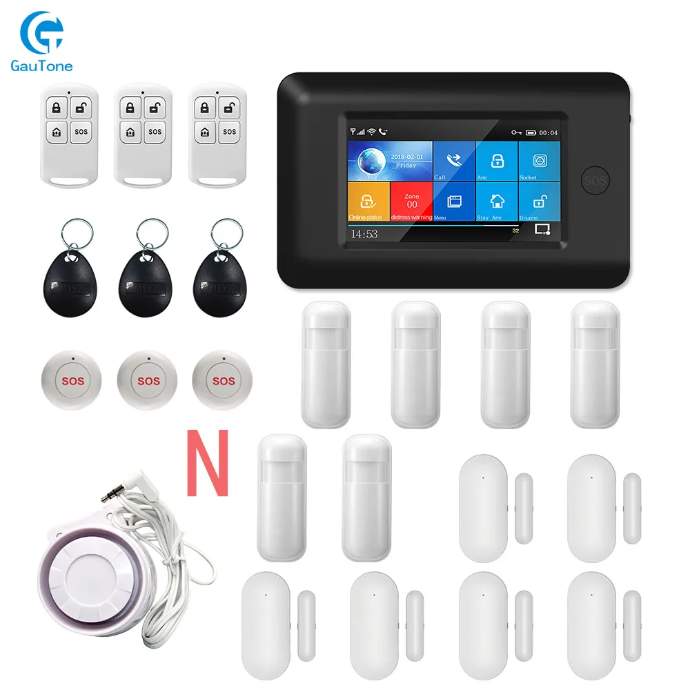 GT-014-GSM-PG106-N DHL приложение пульт дистанционного управления PG106 wifi+ GSM gprs беспроводной дом/Компания охранная сигнализация для Android и iOS - Цвет: GT-014-GSM-PG106-N