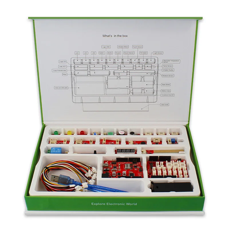 Elecrow обновленная версия стартовый набор Crowtail для Arduino электронный Обучающий