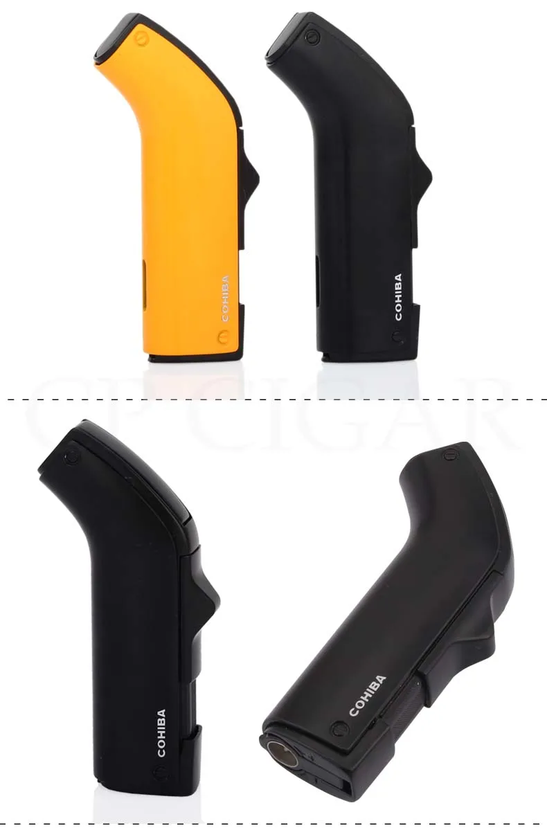 COHIBA зажигалка ручной стиль одиночный струйный фонарь Зажигалка для сигар ветрозащитная многоразовая настольная зажигалка с подарочной коробкой