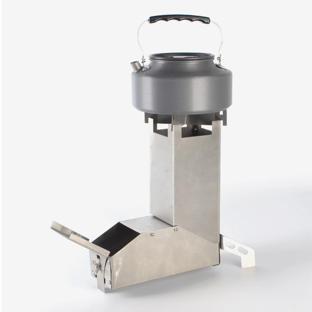 Lixada Outdoor Collapsible Wood Burning Stainless Steel Rocket Stove Backpacking Camp Tent Camping | Спорт и развлечения