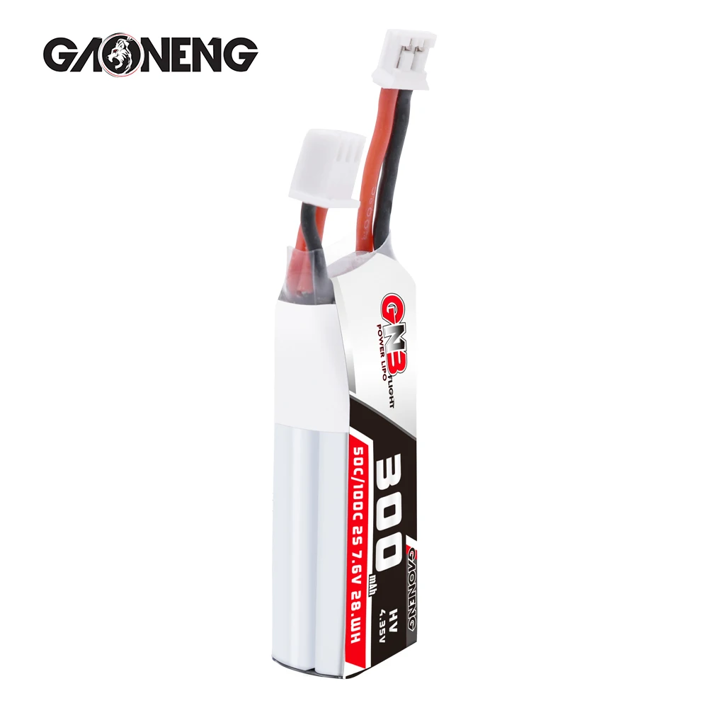 lipo 2s hv gaoneng gnb 76 v 300mah 50c100c батарея для fpv emax tinyhawk s rc quadcopter indoor dr