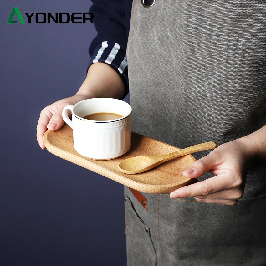 1 шт. деревянный поднос из бука для еды | Дом и сад