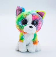new ty beanie big eyes 6 inch 15 cm cute colored schnauzer healing plush toy stuffed animal doll birthday gift for boy and girl